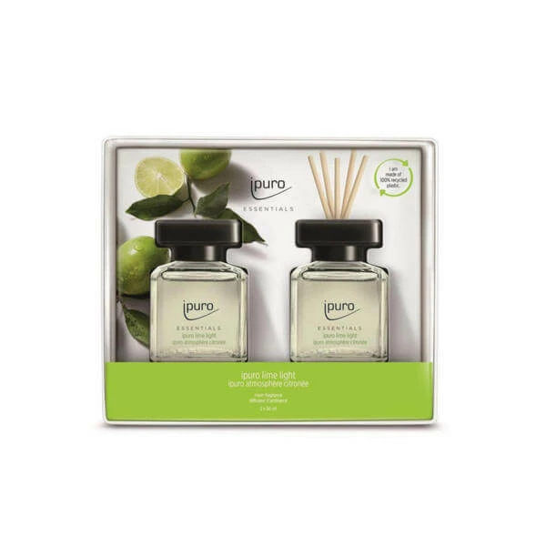 Ipuro Lime Light 2x50ml Set Cadeau De Parfum D'ambiance - Humidificateur D'air